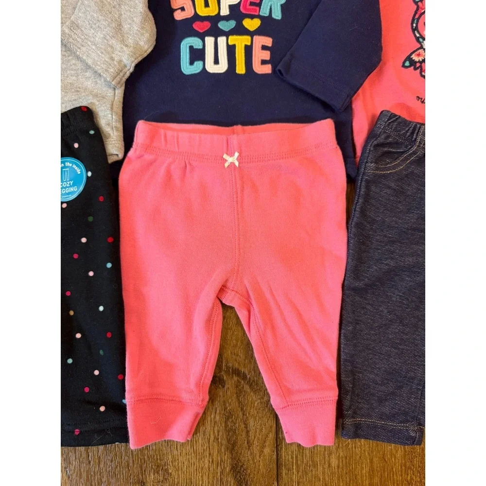 Baby Girl 3 Months Outfits Pants Shirts Bodysuits Long Sleeve Clothes Lot Bestie - Picture 12 of 15